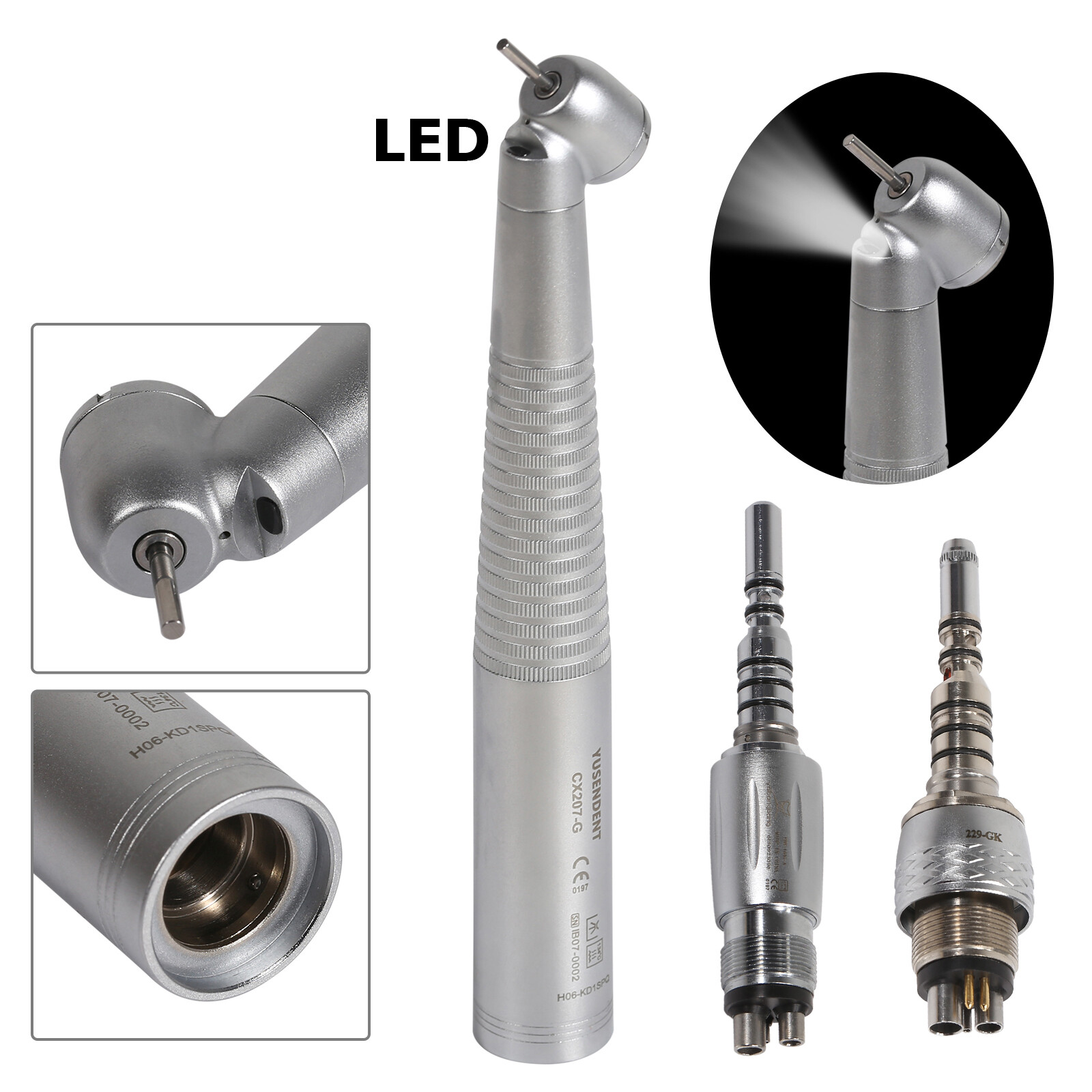 Dental Surgical Handpiece 45 Degree High Speed Fiber Optic For KAVO