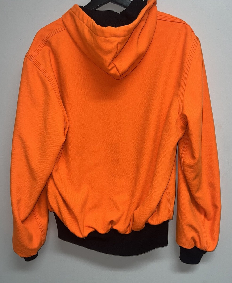 VINTAGE Carhartt Hooded Jacket Mens Medium Orange Blaze