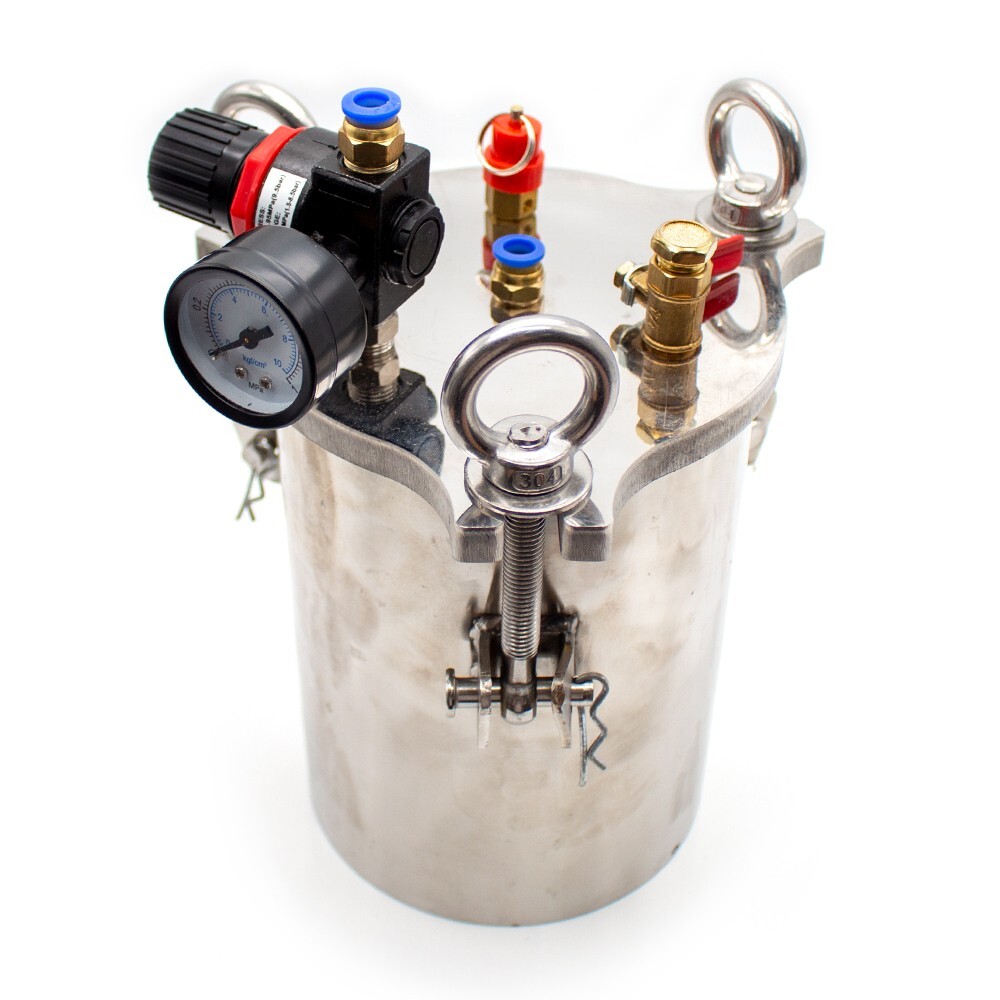 Side Discharge Stainless Steel Dispenser Pressure Tank Fluid Dispensing Bucket