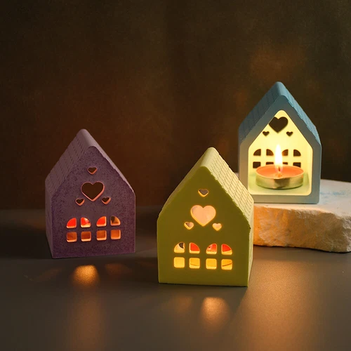 Romantic Heart House Molds Silicone Soap Candle DIY Making Mold Tool Epoxy Craft - Picture 9 of 15