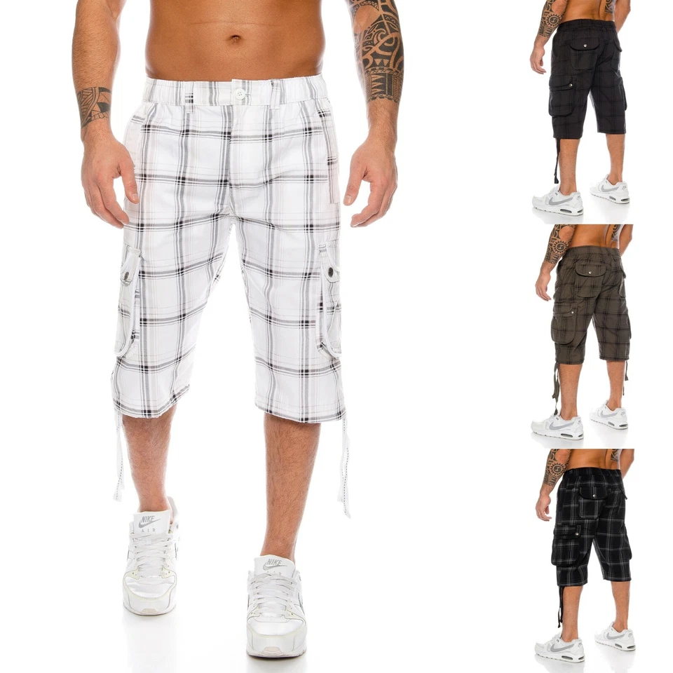Herren 3/4 Bermuda Cargo Capri-Hose kurze Hose knielang Herren-Shorts Gr M-6XL - Bild 1 von 1