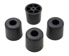 4 LARGE #2  ROUND RUBBER FEET  1.621 H X 1.621 D  AMPS, RADIO CASES - FREE S&H