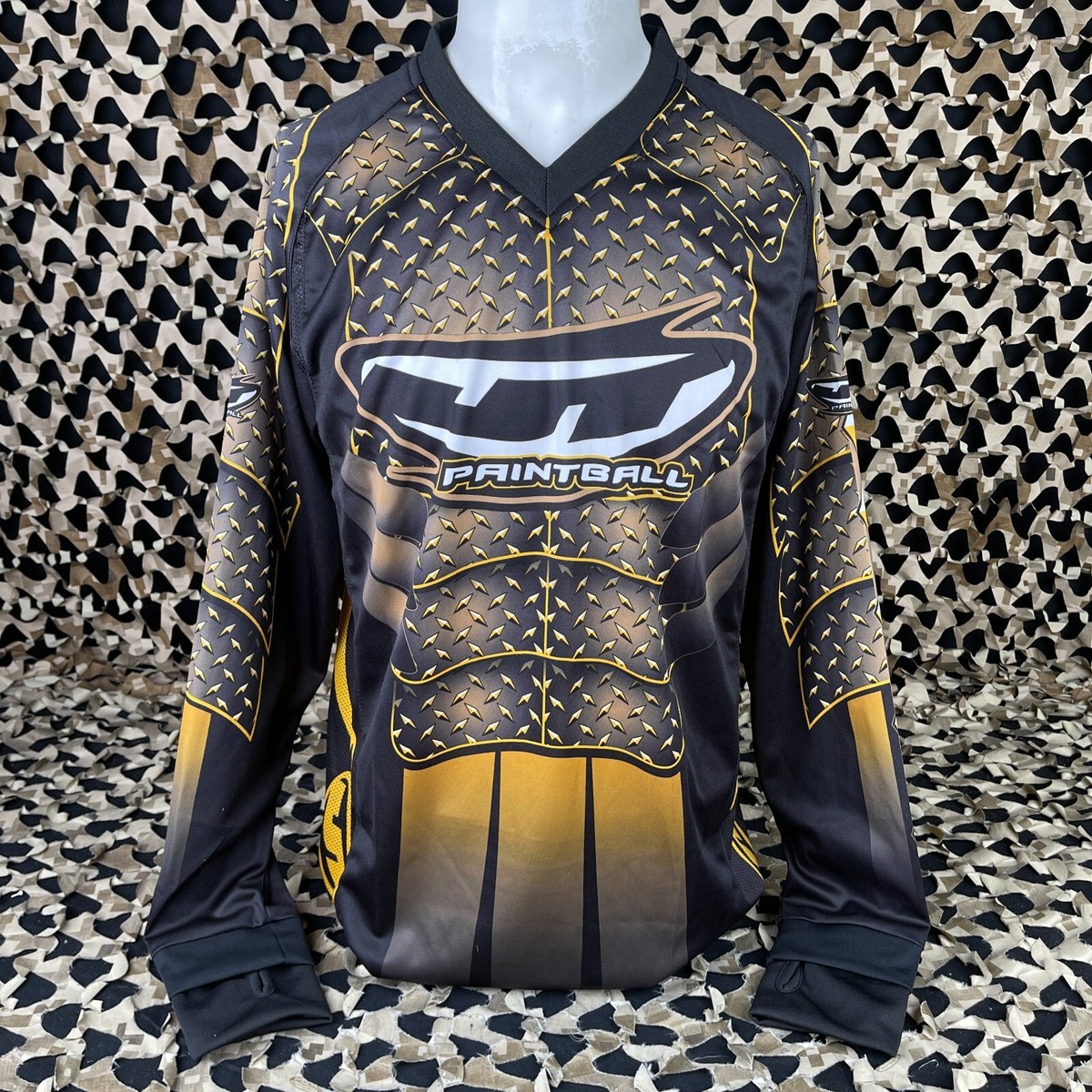 NEW JT Diamond Plate Paintball Jersey Gold X-Large