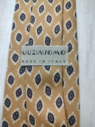 Krizia 100% Silk Tie Necktie Made IN Italy - Classic - Picture 7 of 7