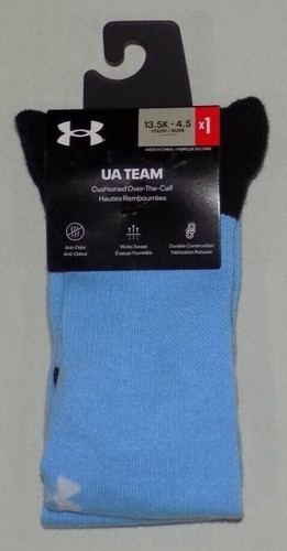Under Armour Boys' UA Team Cushioned Over-The-Calf Socks 1Pr Youth 13.5K - 4.5 - Picture 6 of 11