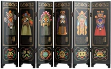 TJ Global 6-Panel Traditional Chinese Art for Home Decoration - Decorative...