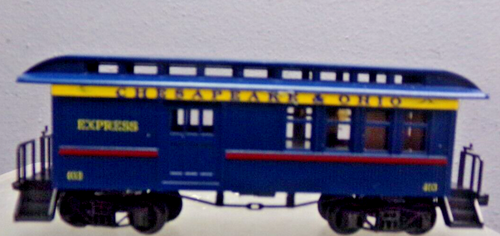 COCHE DE PASAJEROS ROUNDHOUSE ESCALA N OVERTON COCHE COMBINADO CHESAPEAKE Y OHIO NOS - Imagen 5 de 8