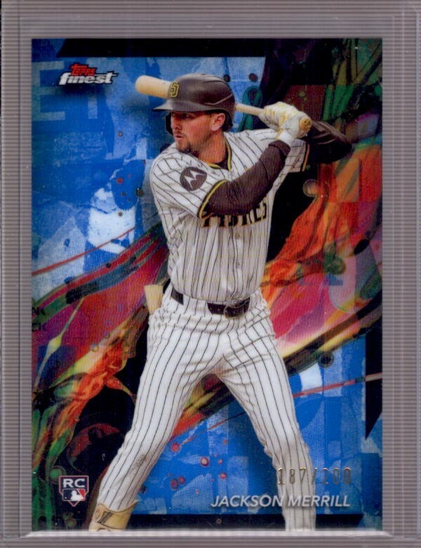 JACKSON MERRILL 2024 Topps Finest #96 Blue Refractor Rookie RC #187/200