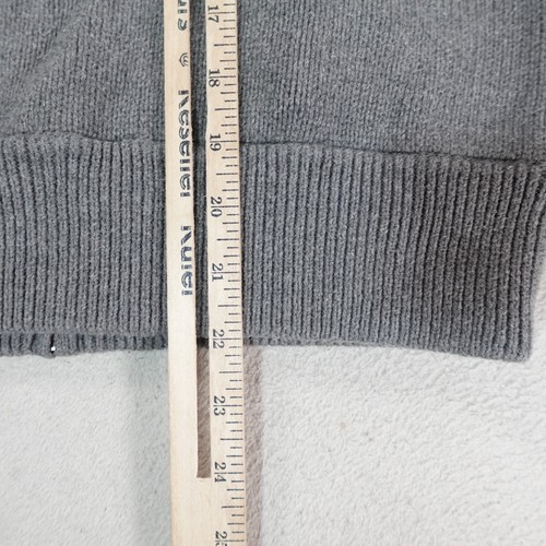 Ralph Lauren Cardigan Youth Large Gray Sweater Big Phony Logo Outdoor Pockets - Picture 15 of 16