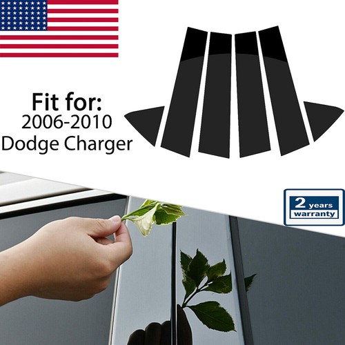 US For Dodge Charger 20062010 Glossy Black Pillar Posts Door Window