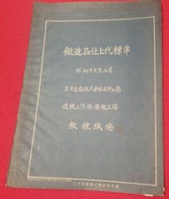 WWII Imperial Japanese Navy Forging Standards Book / Mitsui Shipyard Tamano 1944