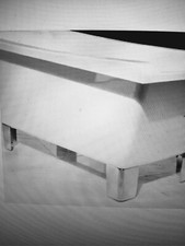 Set 4 Signature Hardware Whittington Chrome FD Square Mod TUB Feet Cast Aluminum