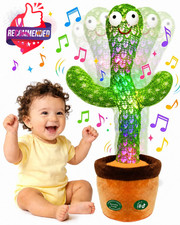Interactive Baby Toys Dancing Talking Cactus Toy, Singing Musical Record
