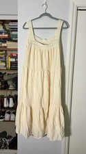 Madewell Crochet-Strap Tiered Midi Dress, Size 3X