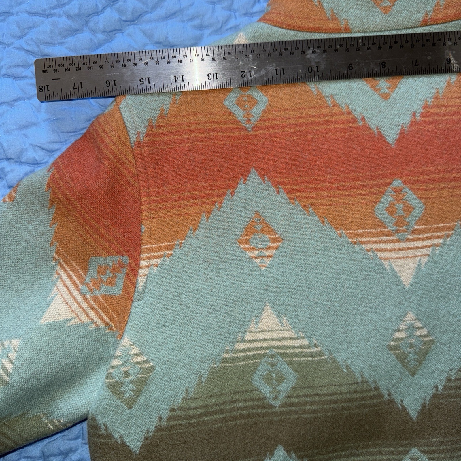 Pendleton Vintage Wool Jacket Lined Southwest Pat… - image 9