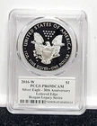 2016-W American Silver Eagle PCGS PR-69 DCAM 30th Anniversary Lettered Edge