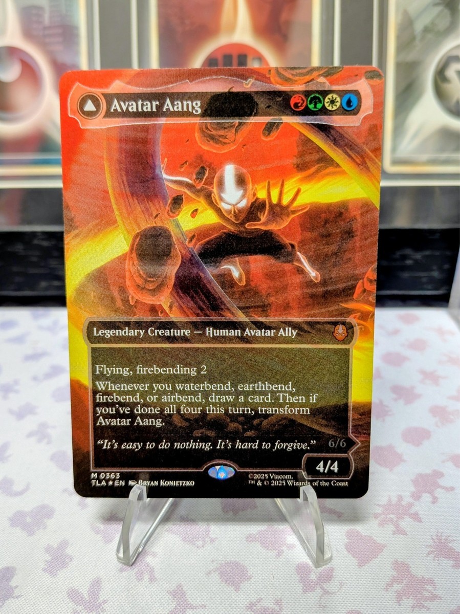 MTG Avatar: The Last Airbender Avatar Aang 363 Borderless Raised