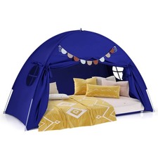 Twin Full Size Bed Tent w/2 Windows, Flags for Boys  Girls Aged 3 Years Old