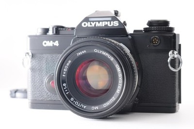 **NEAR MINT LENS** Olympus OM-4 35mm SLR + Zuiko MC Auto-S 50mm f/1.8 From Japan