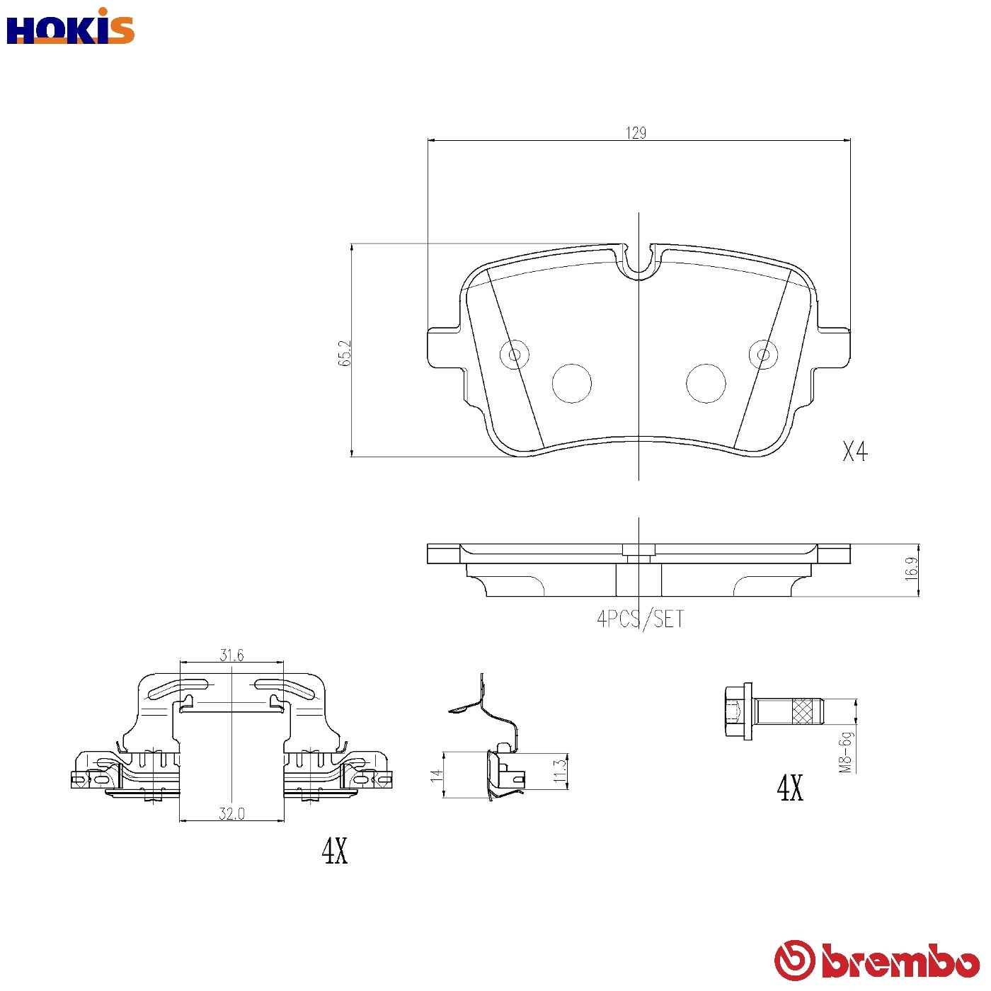 BRAKE PAD SET DISC BRAKE P 85 190 FOR VW AUDI A6/C8/Allroad A7/Sportback Q7 3.0L