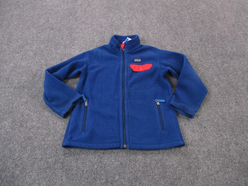 Chaqueta Patagonia Niños S 8 Azul Polar Suéter Aire Libre Senderismo Synchilla Snap T Foto 2 de 4
