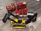 Tonka Metal Vintage Fire Truck, Backhoe & Nylint Set Of 3