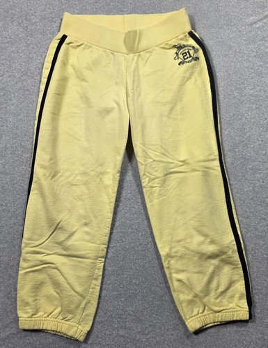 Southpole Sweatpants Girls 14-16 Yellow Side Stripe Pull On Glitter Logo Jogger