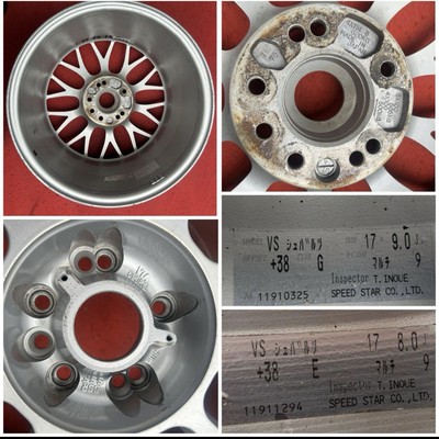 Rare】SSR Speed Star VS Schwarz 17x8J/9J +38 PCD114.3 4/5 Lug JDM