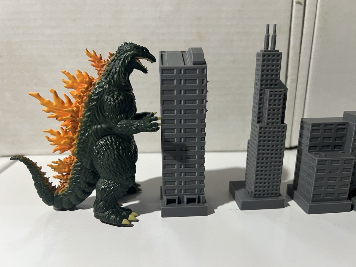 GODZILLA トップユニット Super7 Godzilla ReAction Scale Buildings Custom Lot of 6 | eBay