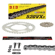 Kit catena DID VX3 Suzuki GN 250 (NJ42A NJ42AD) 1996, blocco clip x-ring