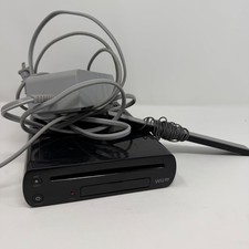 Nintendo Wii U 32GB Black Console WUP-101 TESTED WORKING W/ All Cables  Sensor