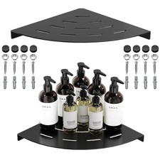 Corner Shower Shelves 40 LBS 304 Stainless Steel Rust 8 Inch Matte Black Rack