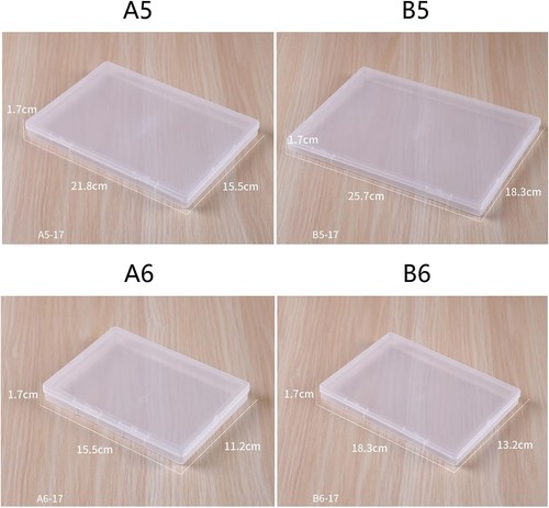 B6 Klar Kunststoff Aufbewahrungsbox, 5x7 Zoll Flach Etui Halter für Perlen/Werkzeuge/Lette... - Bild 4 von 8