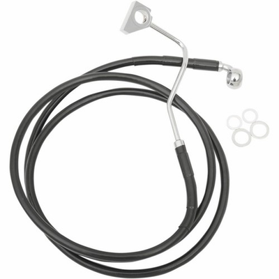 #ad Drag Specialties 1741 4508 Extended Stainless Steel Front Brake Line Kit Black $94.18