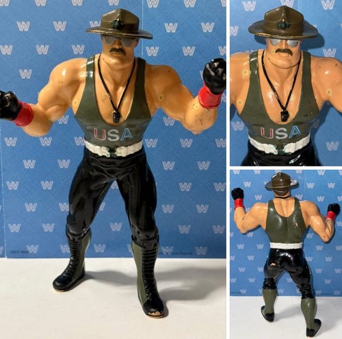 WWF LJN SGT SLAUGHTER - WWF HASBRO SGT SLAUGHTER -...