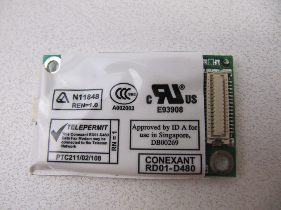 Card Modem 56K Dial-Up Dell Laptop Notebook ASUS SONY RD01-D480 3652B-RD01D480 - Image 2 of 3