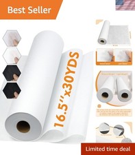Medium Weight White Iron-On Non-Woven Fusible Interfacing: 16.5" x 30yds Medi...