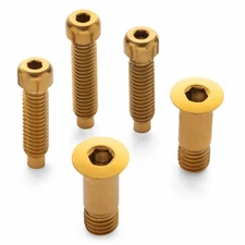 Gold-Anodized Titanium Bolt Kit for Shimano XTR/XT/SLX/Deore Rear Derailleurs 