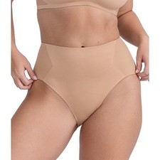 HONEYLOVE High Waist Crossover Brief Panty Shapewear Nude Sand Smooth Control S