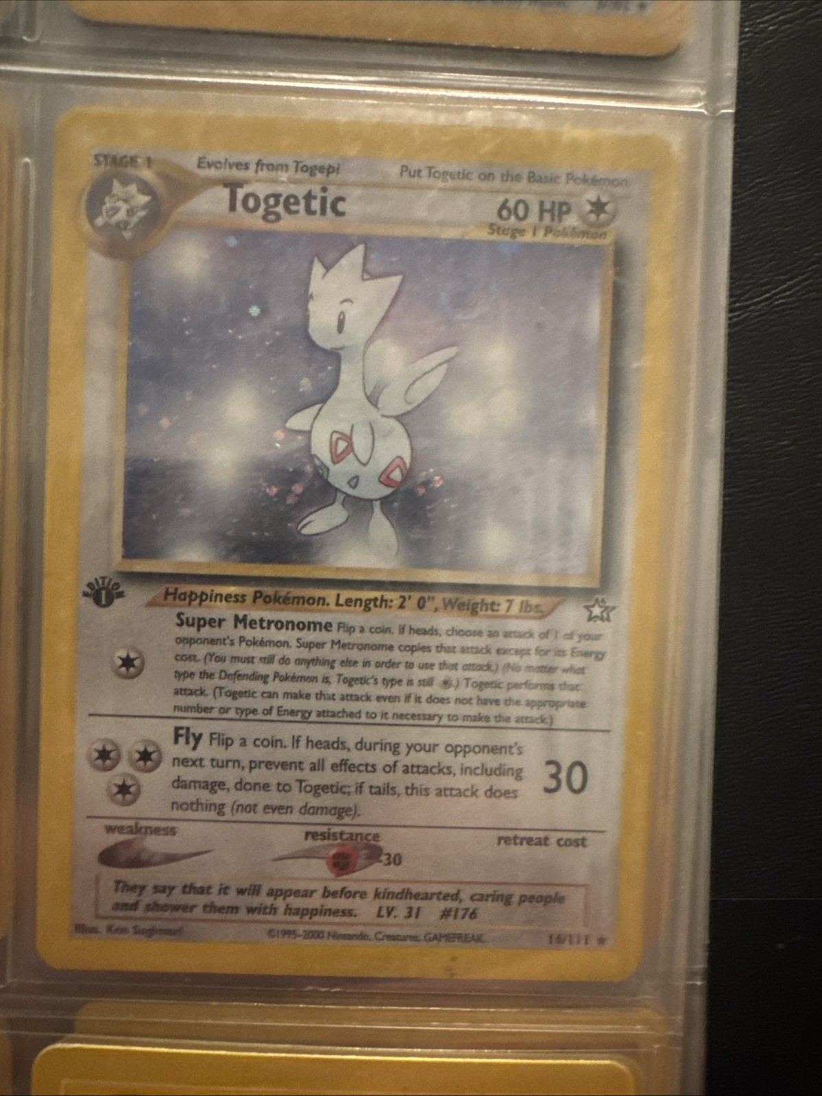 Pokémon TCG Togetic Neo Genesis 16 Holo 1st Edition Holo Rare Card