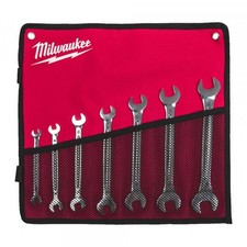 Doppelmaulschl&uuml;ssel - 7-teiliges Set - kommt in einer robusten Tasche - MILWAUKEE