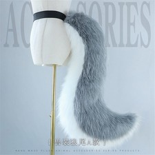 Fursuit Wolf Tail Large Plush Beast Tails Halloween Cosplay Props 90cm Handmade
