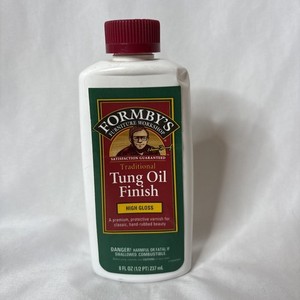 Formby’s Furniture Workshop High Gloss Tung Oil Finish 8 Oz Bottle 70% Full Used