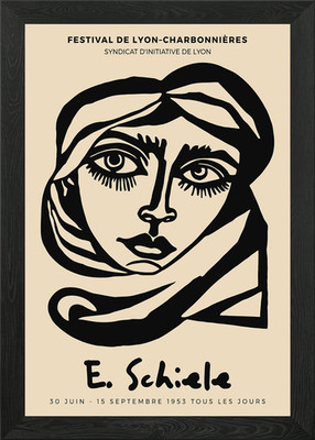 E Schiele Ausstellung Kunst gerahmtes Wandbild Poster Leinwanddruck Bild