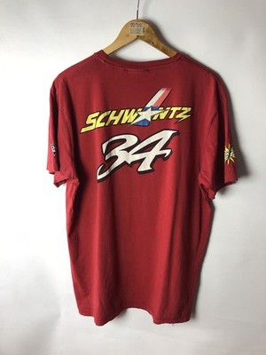 Vintage Kevin Schwantz 34 Suzuki Lucky Strike Racing T-Shirt - Red