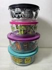 4 Pc Pyrex Star Wars Glass Storage Bowl Containers With Lids
