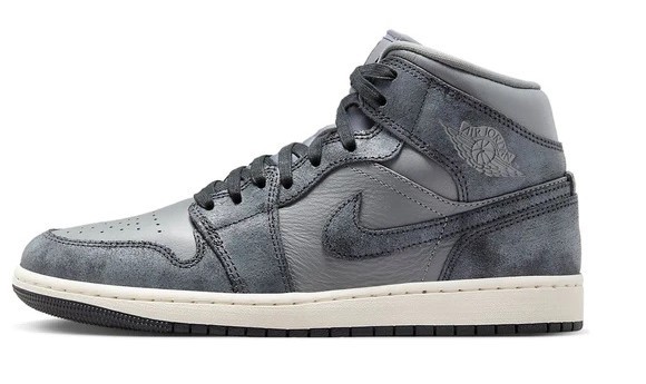 Womens Jordan 1 Mid SE Smoke GreyOff Noir-Sail FJ3448 001 21390₽