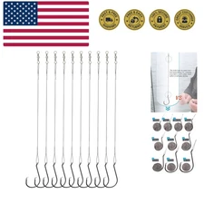 Circle Hooks Rigs Saltwater Steel Leader Wire, 25pcs Heavy Duty Circle Hook w...