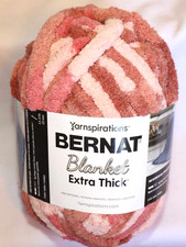 BERNAT BLANKET EXTRA THICK PETAL 100 POLYESTER YARN 72 YARDS