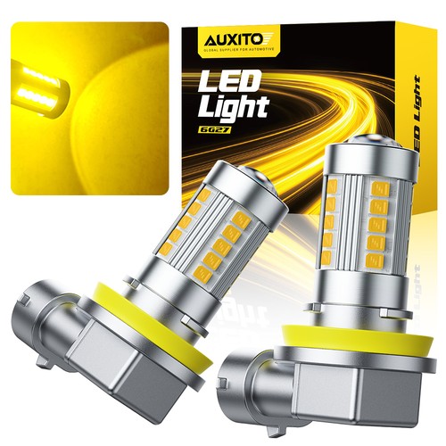 AUXITO H8 H11 LED Fog Driving Light 3000K Yellow Golden Bulb DRL Canbus 6G27 EXR - Picture 13 of 18
